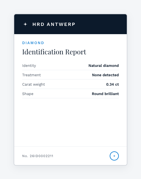 HRD diamond identification report